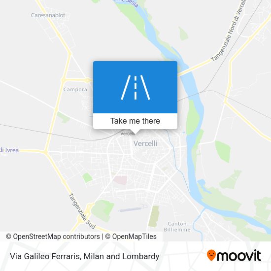 Via Galileo Ferraris map