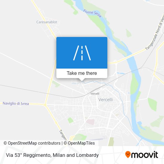 Via 53° Reggimento map