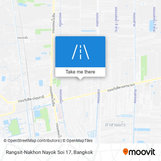 Rangsit-Nakhon Nayok Soi 17 map