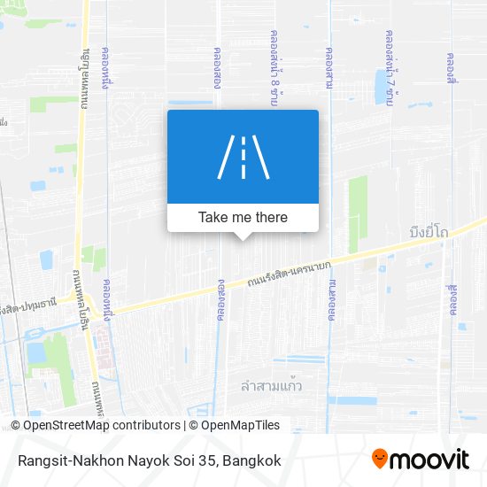 Rangsit-Nakhon Nayok Soi 35 map