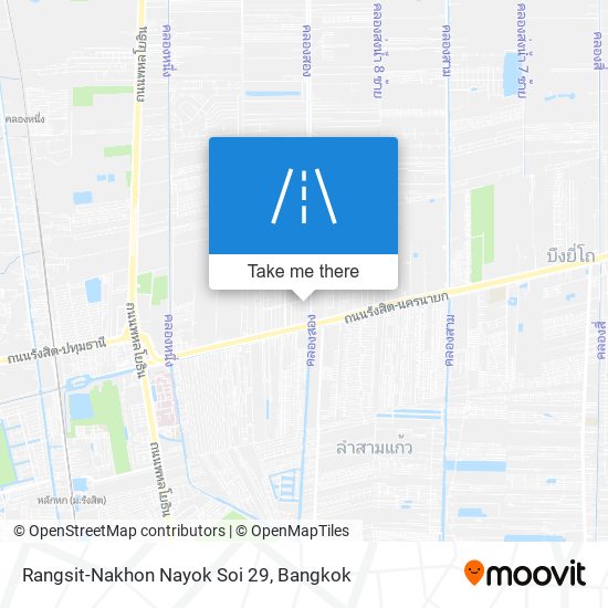 Rangsit-Nakhon Nayok Soi 29 map