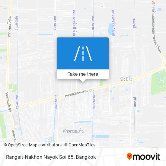 Rangsit-Nakhon Nayok Soi 65 map