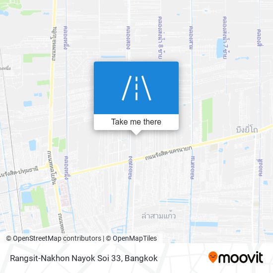 Rangsit-Nakhon Nayok Soi 33 map