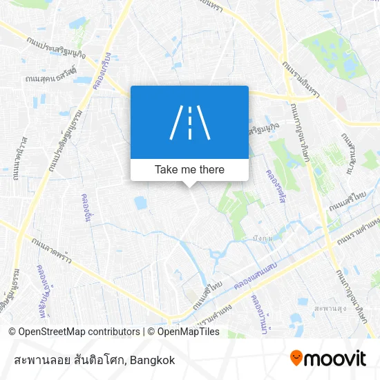 สะพานลอย สันติอโศก map