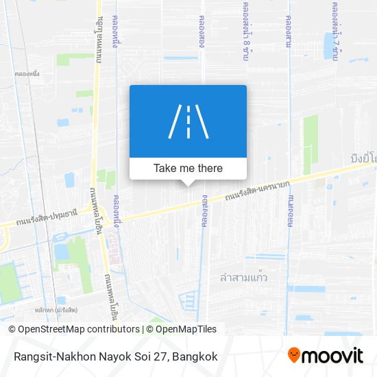 Rangsit-Nakhon Nayok Soi 27 map