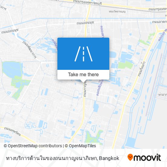 ทางบริการด้านในของถนนกาญจนาภิเษก map