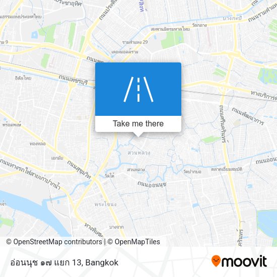 อ่อนนุช ๑๗ แยก 13 map