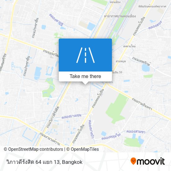 วิภาวดีรังสิต 64 แยก 13 map