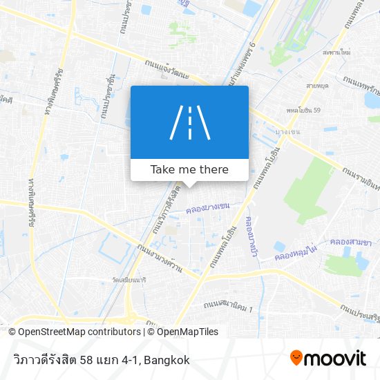 วิภาวดีรังสิต 58 แยก 4-1 map