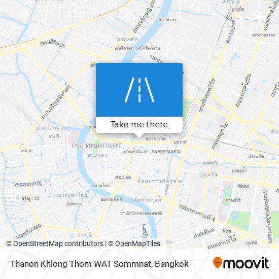 Thanon Khlong Thom WAT Sommnat map