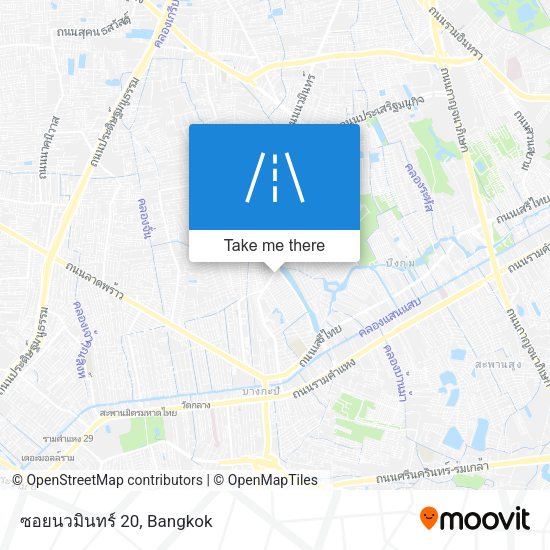 ซอยนวมินทร์ 20 map