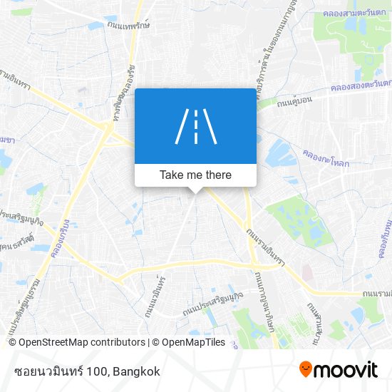 ซอยนวมินทร์ 100 map