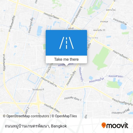 ถนนหมู่บ้านเกษตรพัฒนา map