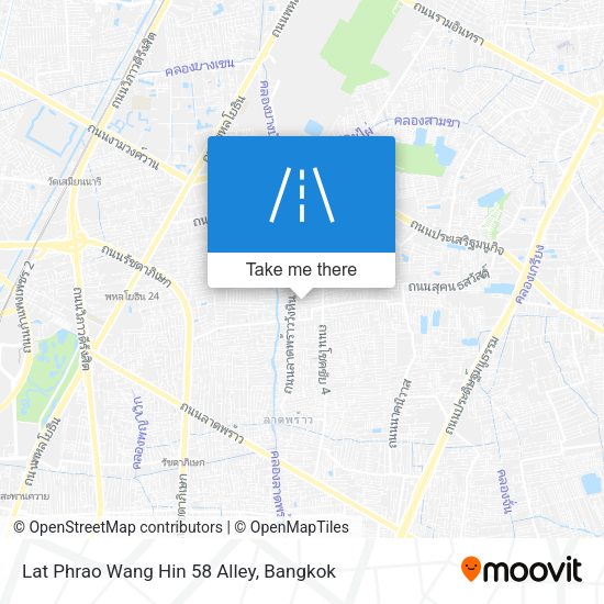 Lat Phrao Wang Hin 58 Alley map