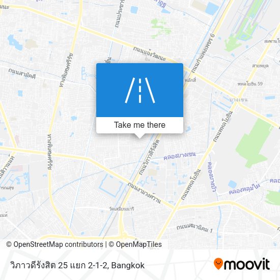 วิภาวดีรังสิต 25 แยก 2-1-2 map