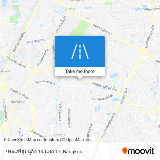 ประเสริฐมนูกิจ 14 แยก 17 map
