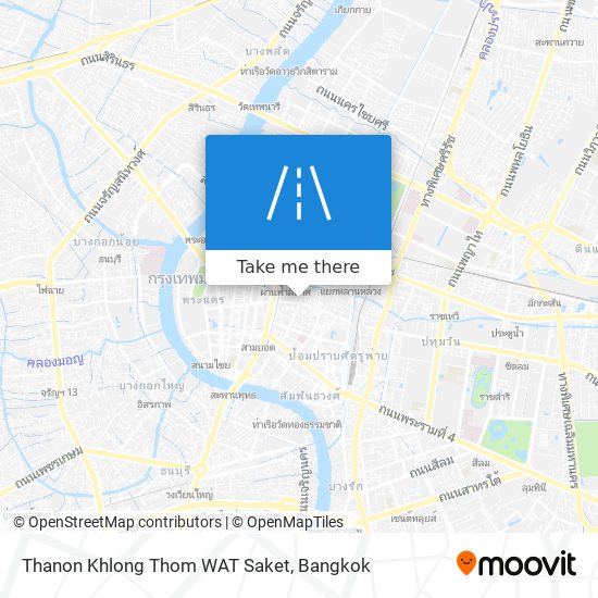 Thanon Khlong Thom WAT Saket map