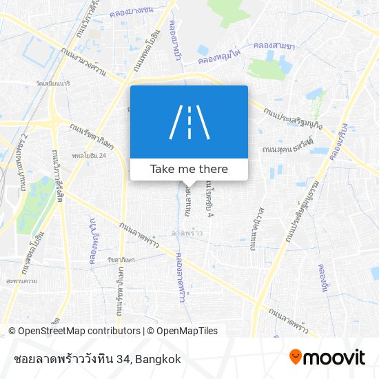 ซอยลาดพร้าววังหิน 34 map