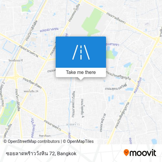 ซอยลาดพร้าววังหิน 72 map
