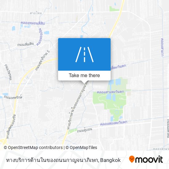 ทางบริการด้านในของถนนกาญจนาภิเษก map