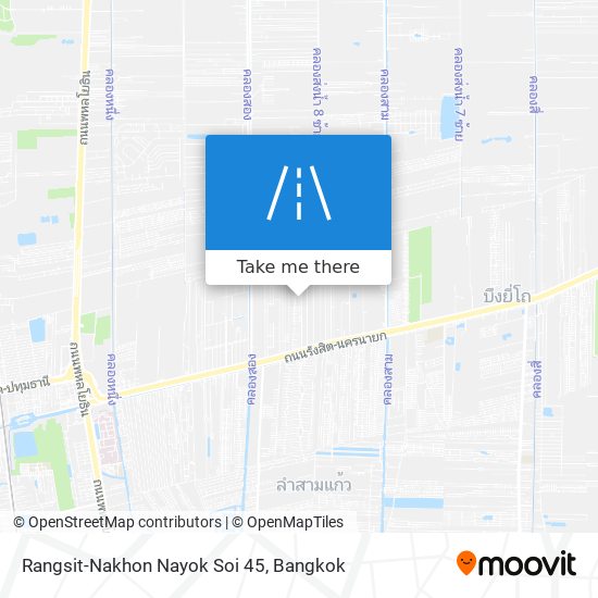 Rangsit-Nakhon Nayok Soi 45 map