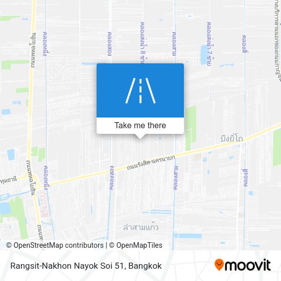 Rangsit-Nakhon Nayok Soi 51 map