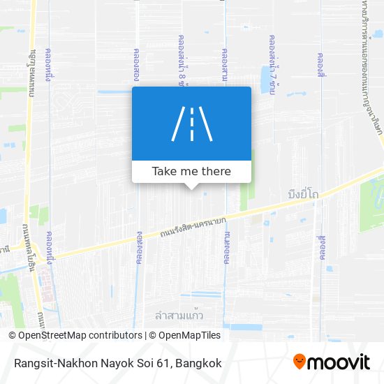 Rangsit-Nakhon Nayok Soi 61 map
