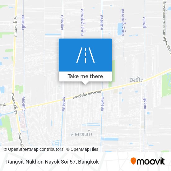 Rangsit-Nakhon Nayok Soi 57 map