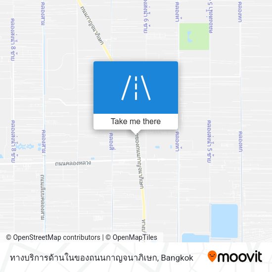 ทางบริการด้านในของถนนกาญจนาภิเษก map