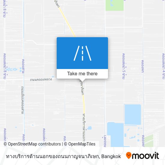 ทางบริการด้านนอกของถนนกาญจนาภิเษก map