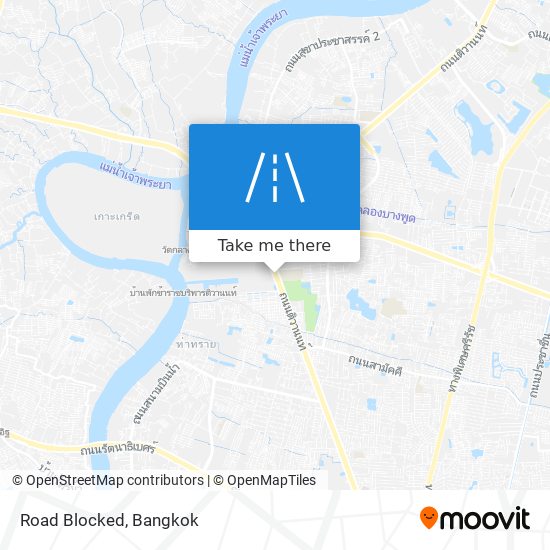 Road Blocked map