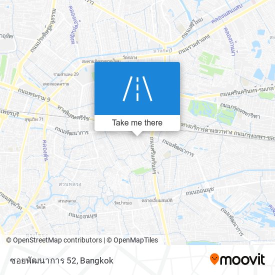 ซอยพัฒนาการ 52 map