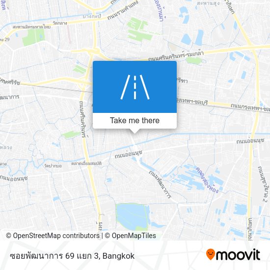 ซอยพัฒนาการ 69 แยก 3 map