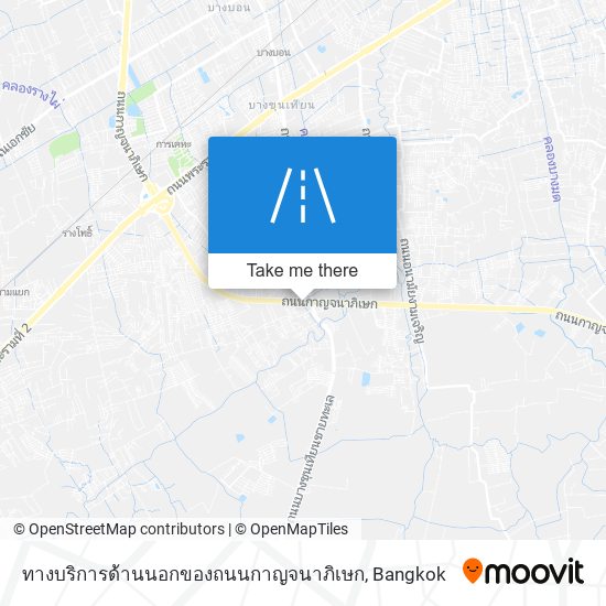 ทางบริการด้านนอกของถนนกาญจนาภิเษก map