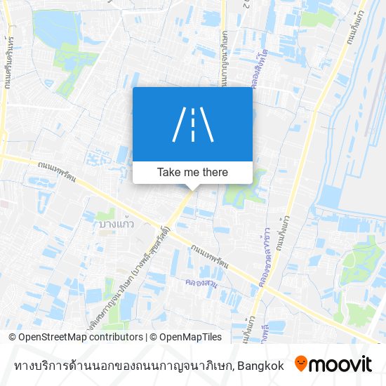 ทางบริการด้านนอกของถนนกาญจนาภิเษก map