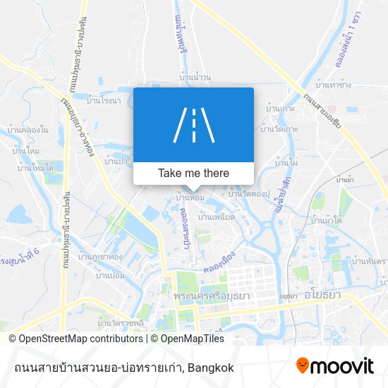 ถนนสายบ้านสวนยอ-บ่อทรายเก่า map