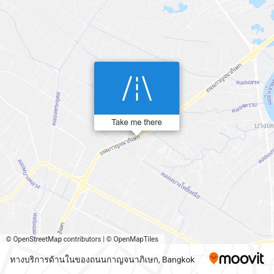 ทางบริการด้านในของถนนกาญจนาภิเษก map