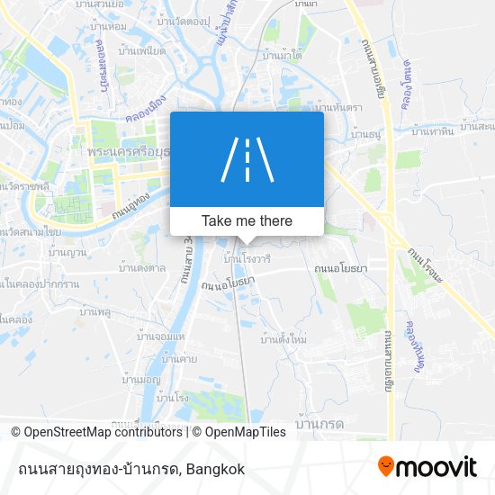 ถนนสายถุงทอง-บ้านกรด map