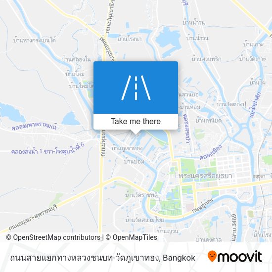 ถนนสายแยกทางหลวงชนบท-วัดภูเขาทอง map