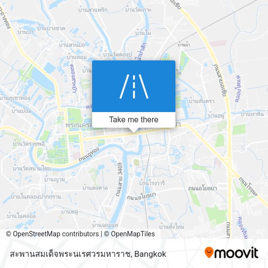 สะพานสมเด็จพระนเรศวรมหาราช map