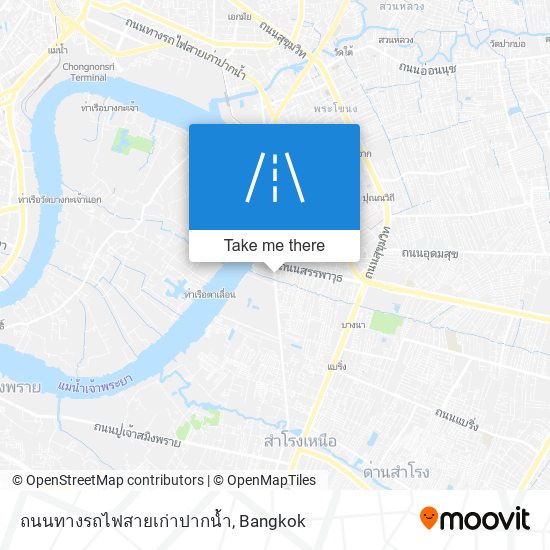 ถนนทางรถไฟสายเก่าปากน้ำ map