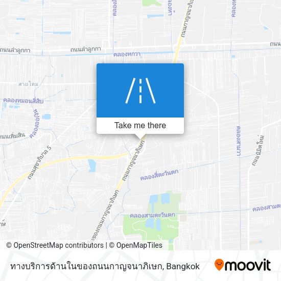 ทางบริการด้านในของถนนกาญจนาภิเษก map