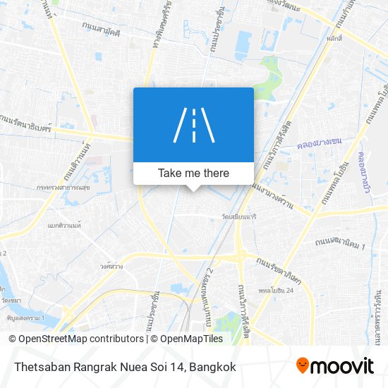 Thetsaban Rangrak Nuea Soi 14 map