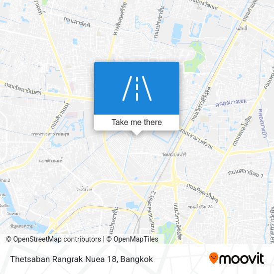 Thetsaban Rangrak Nuea 18 map