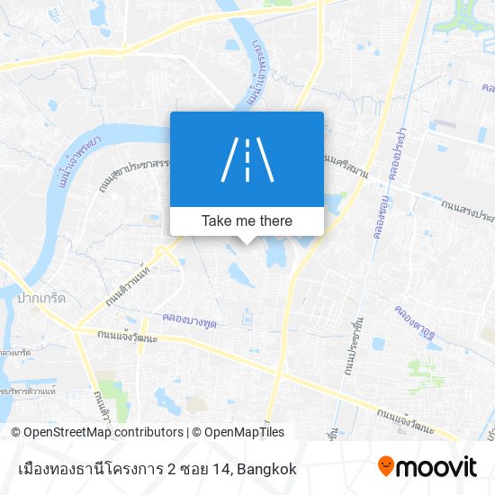 เมืองทองธานีโครงการ 2 ซอย 14 map