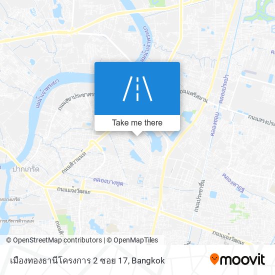 เมืองทองธานีโครงการ 2 ซอย 17 map