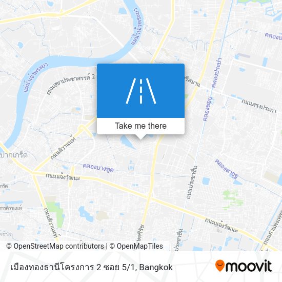 เมืองทองธานีโครงการ 2 ซอย 5/1 map