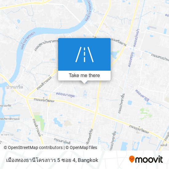 เมืองทองธานีโครงการ 5 ซอย 4 map