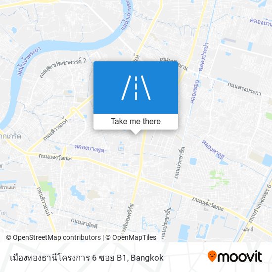 เมืองทองธานีโครงการ 6 ซอย B1 map