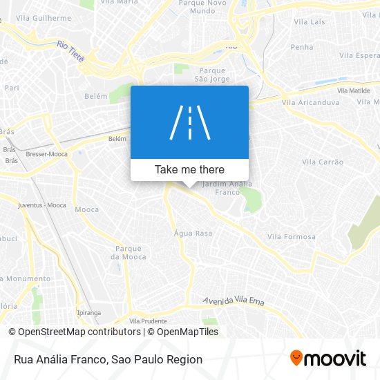 Mapa Rua Anália Franco